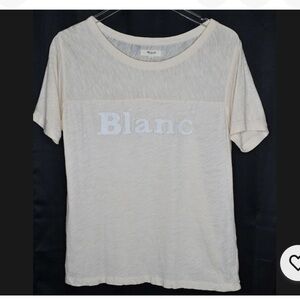Madewell "Blanc" Graphic Tee w/ lettering cotton